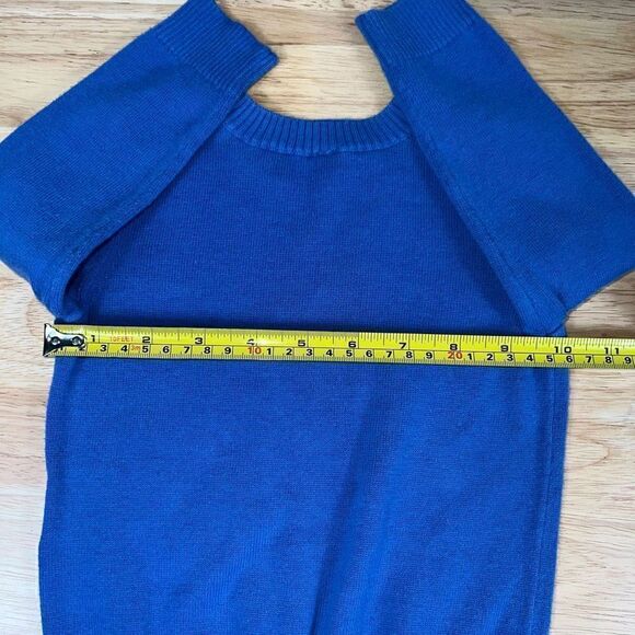 United Colors of Benetton, Blue Knit Crewneck Pullover Sweater, 12M Baby Toddler - Picture 10 of 11